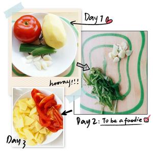 土豆片炒柿子的做法 步骤1