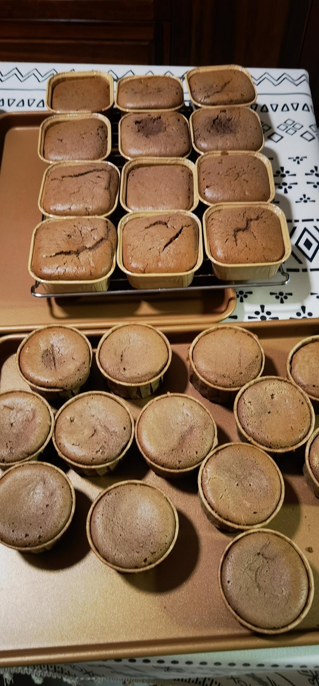 巧克力奶酪纸杯戚风-不开裂