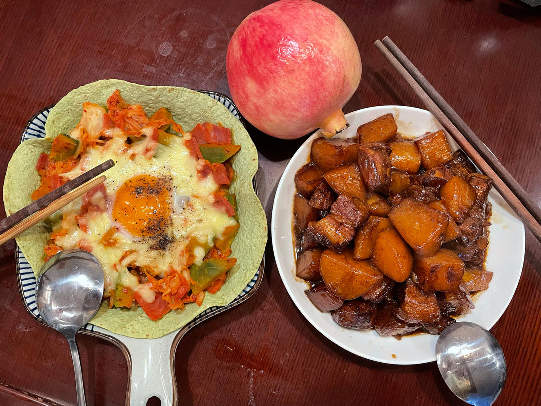 红烧肉炖土豆