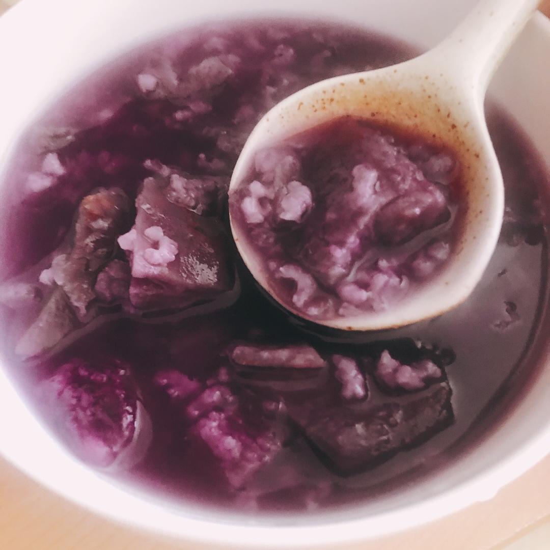 电饭锅懒人紫薯粥