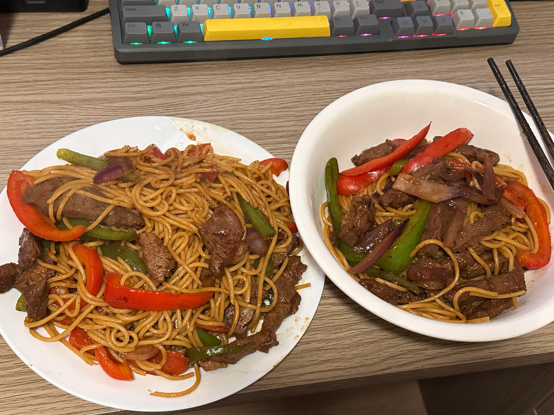 味道不输西餐厅的黑椒牛柳意面