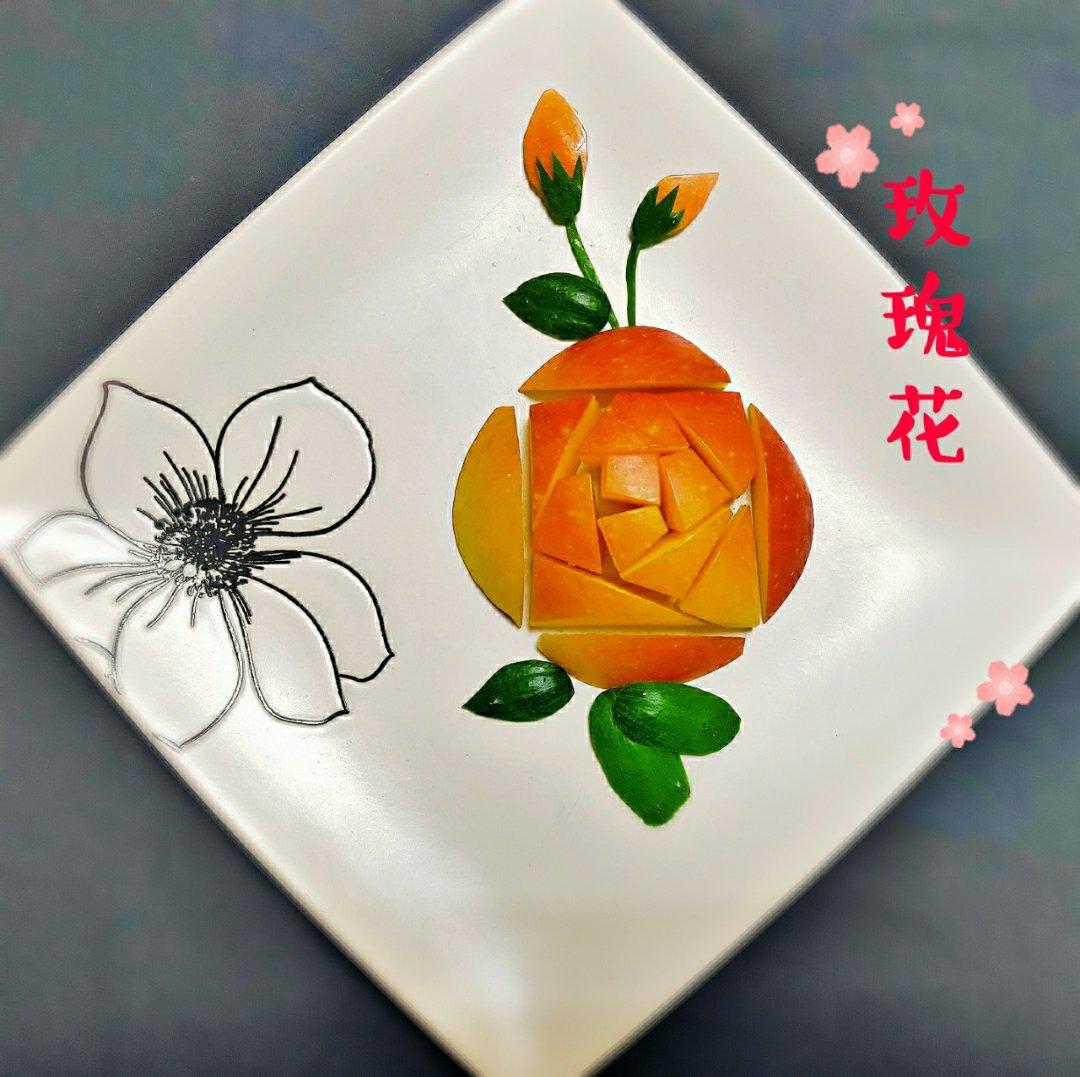 苹果玫瑰拼盘