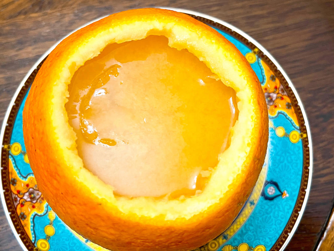 原汁原味的鲜橙果冻