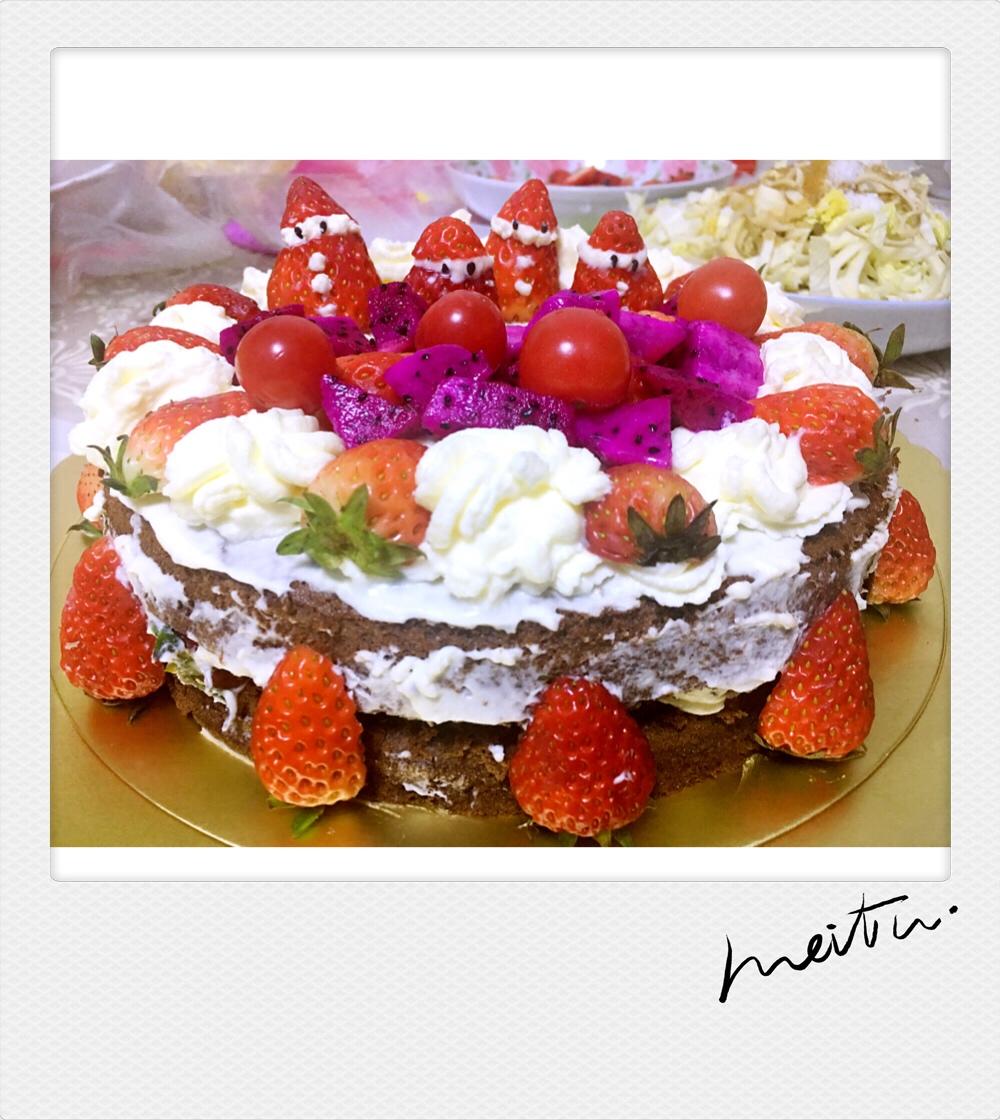 圣诞呆萌裸蛋糕