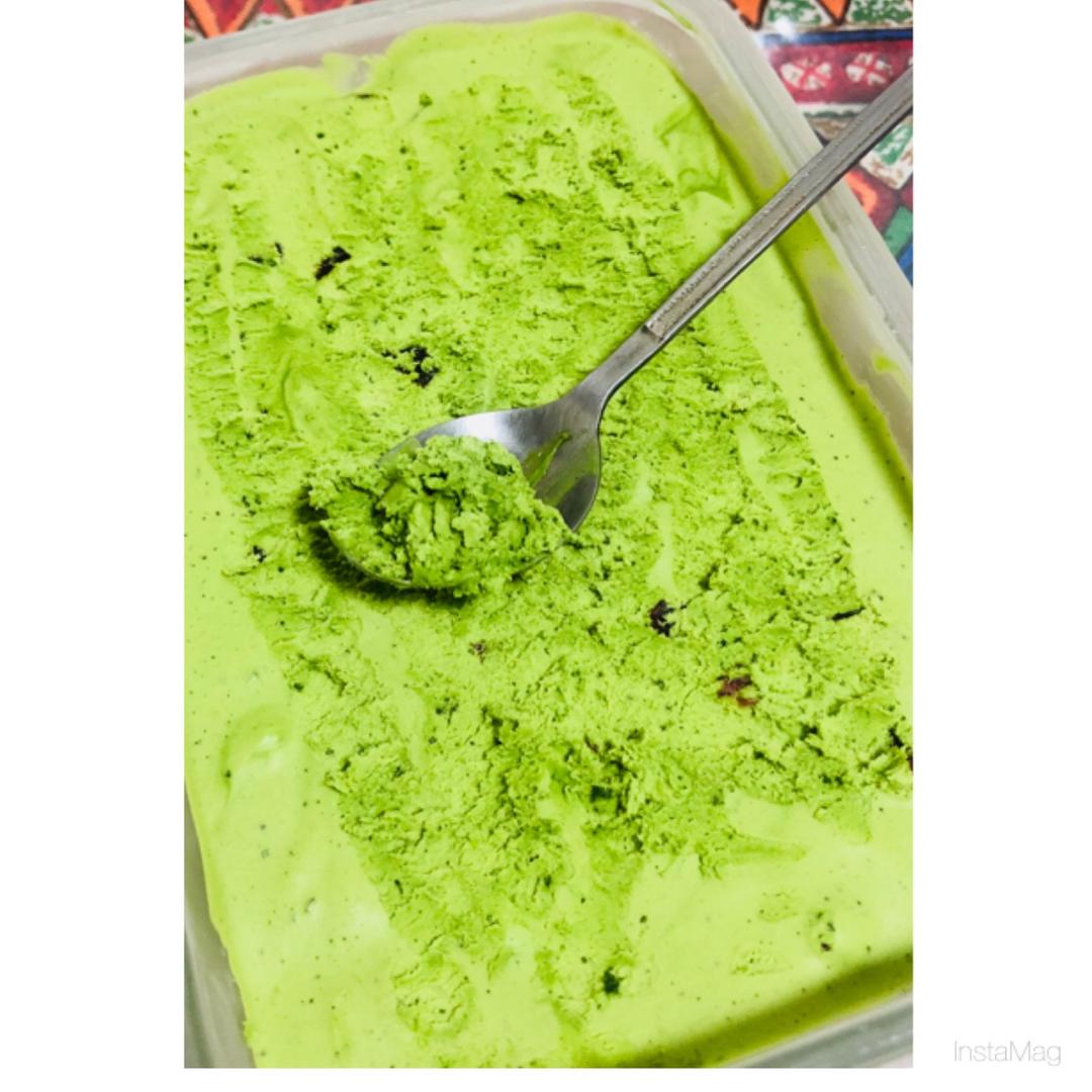 无需搅拌也无冰渣的抹茶冰淇淋