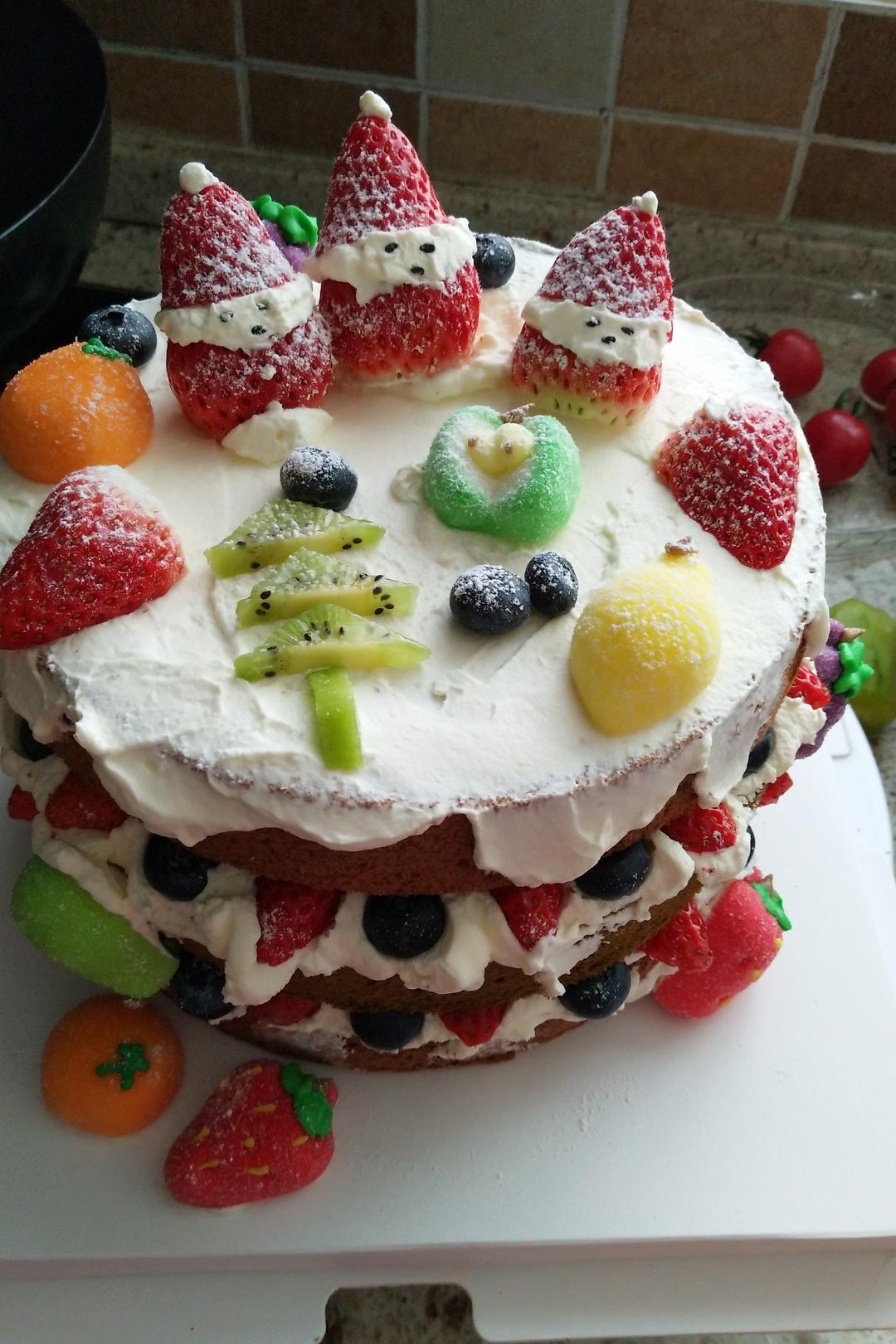 手机用户6166_17ma做的圣诞呆萌裸蛋糕