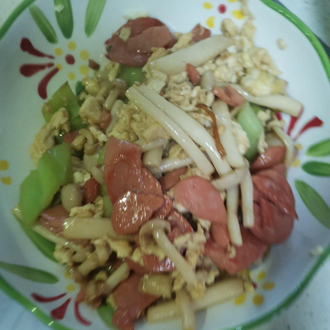 白玉菇炒火腿