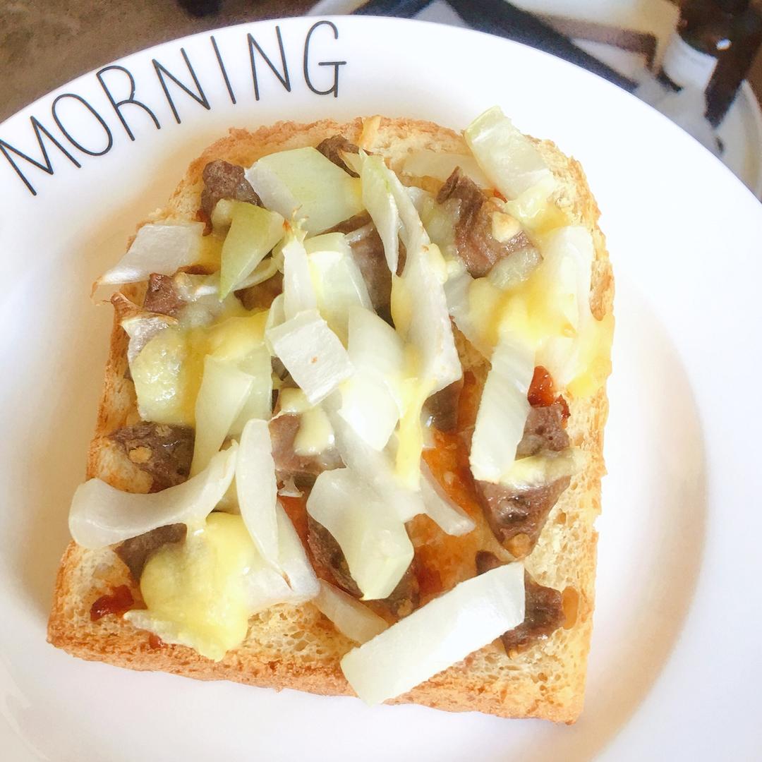 吐司培根小批萨