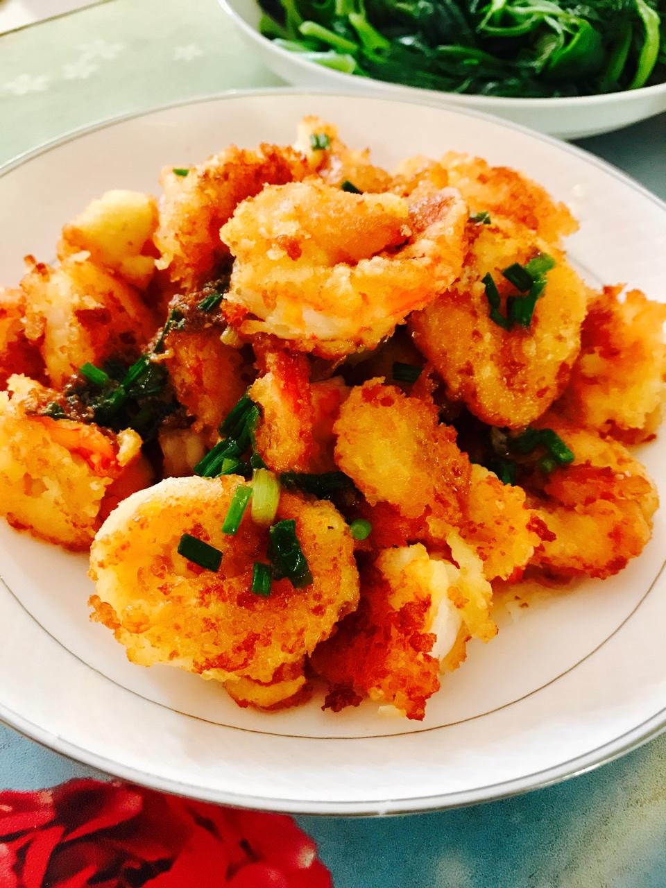 做个快乐的小厨子做的炸虾