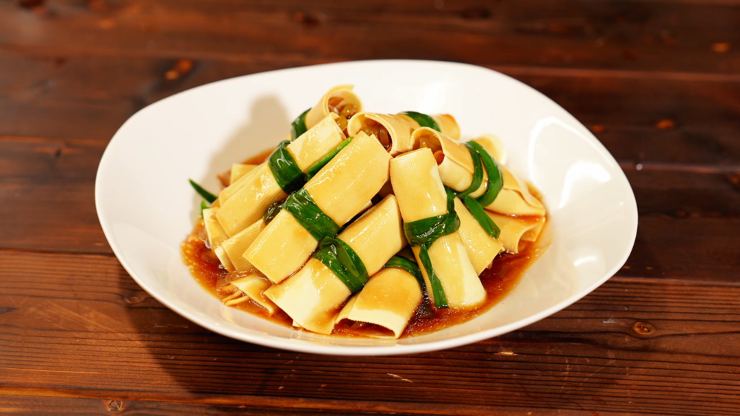 韭香双笋蛏肉百叶卷