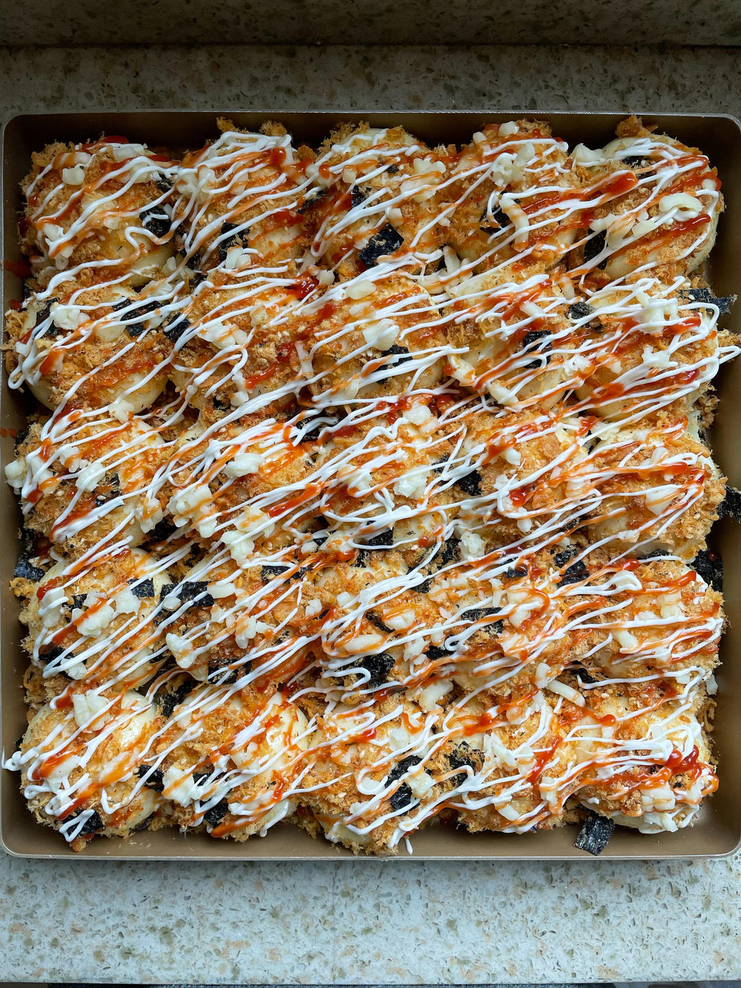 肉松芝士小餐包🍞，咸香松软，新手一次成功✅