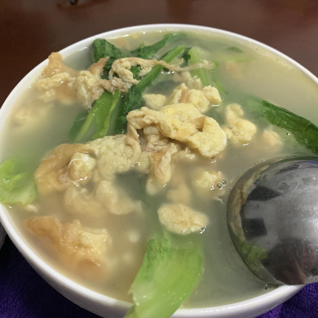 油麦菜煎蛋汤