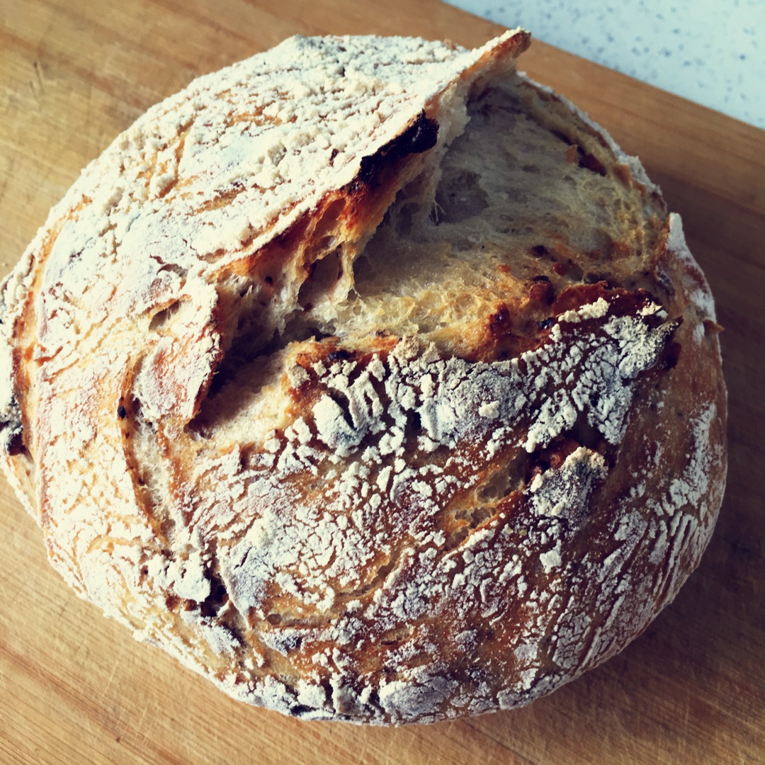 欧包/乡村面包-无油不用揉 No Knead Bread
