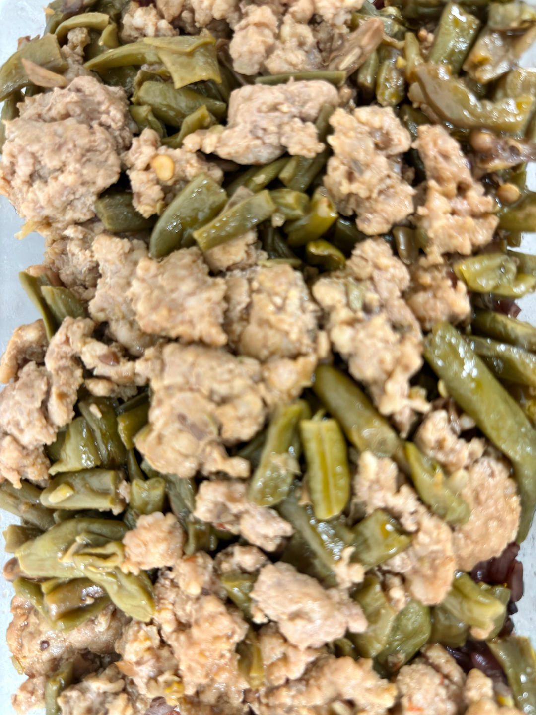 肉沫豆角下饭菜