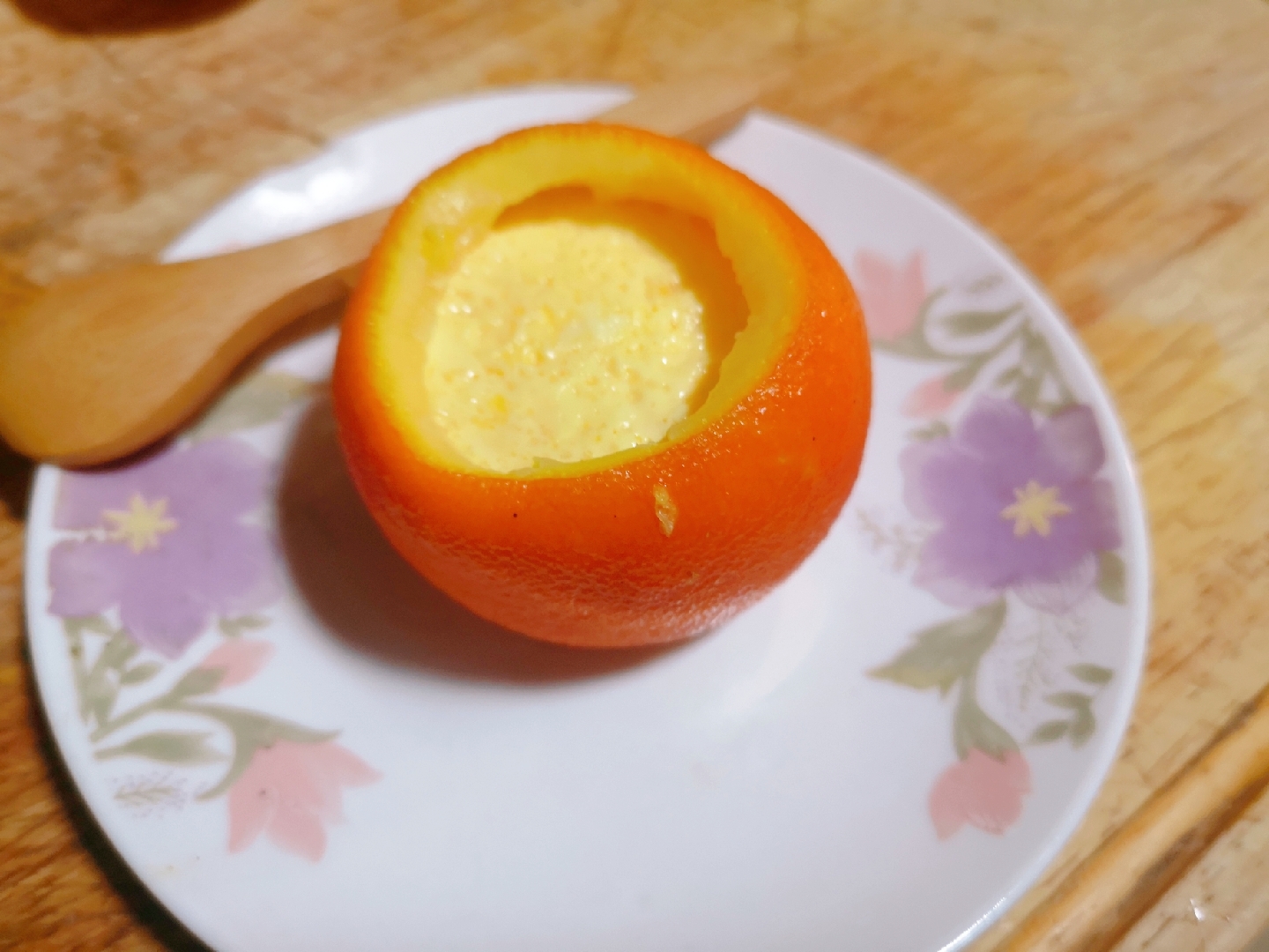 甜橙蒸蛋的做法 步骤6