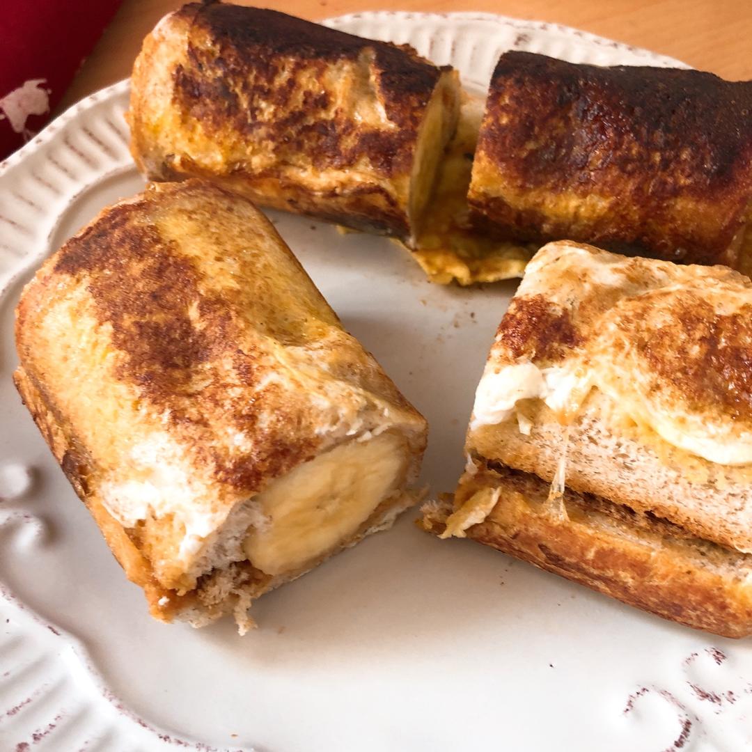 快手早餐香蕉吐司卷