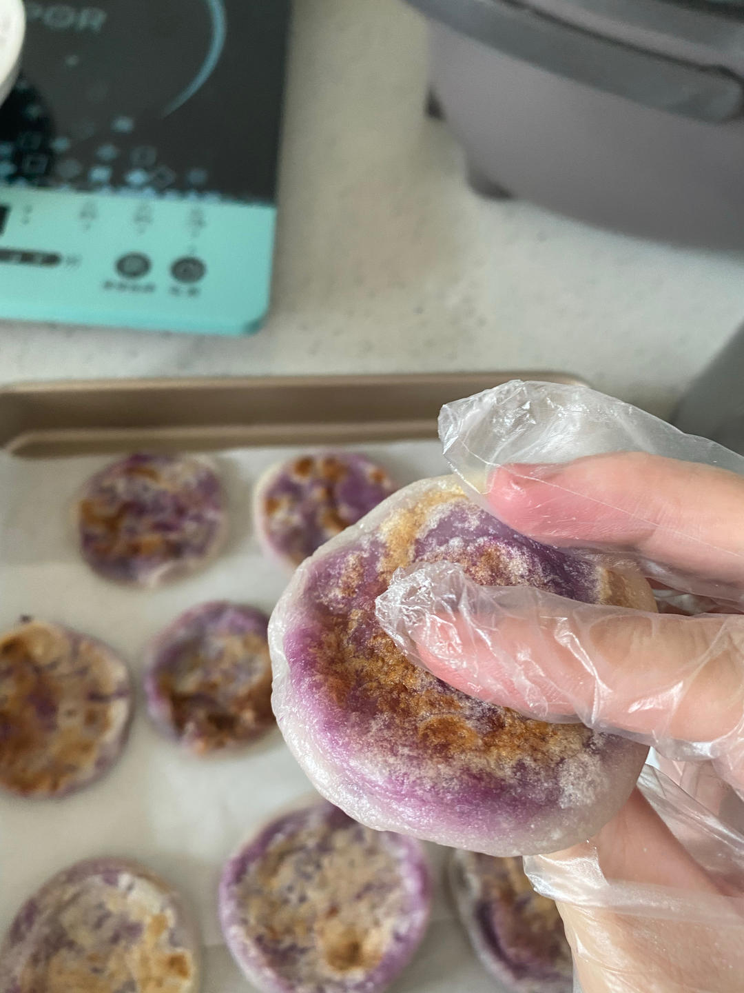紫薯奶香饼