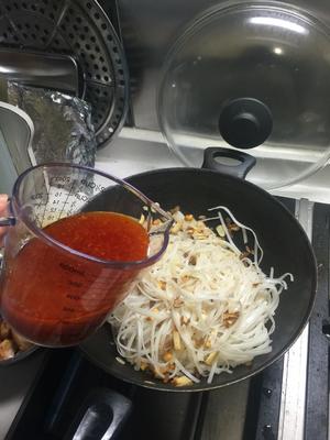 健身汪的美食番-Pad Thai 泰式炒面/粉鸡胸肉版的做法 步骤10