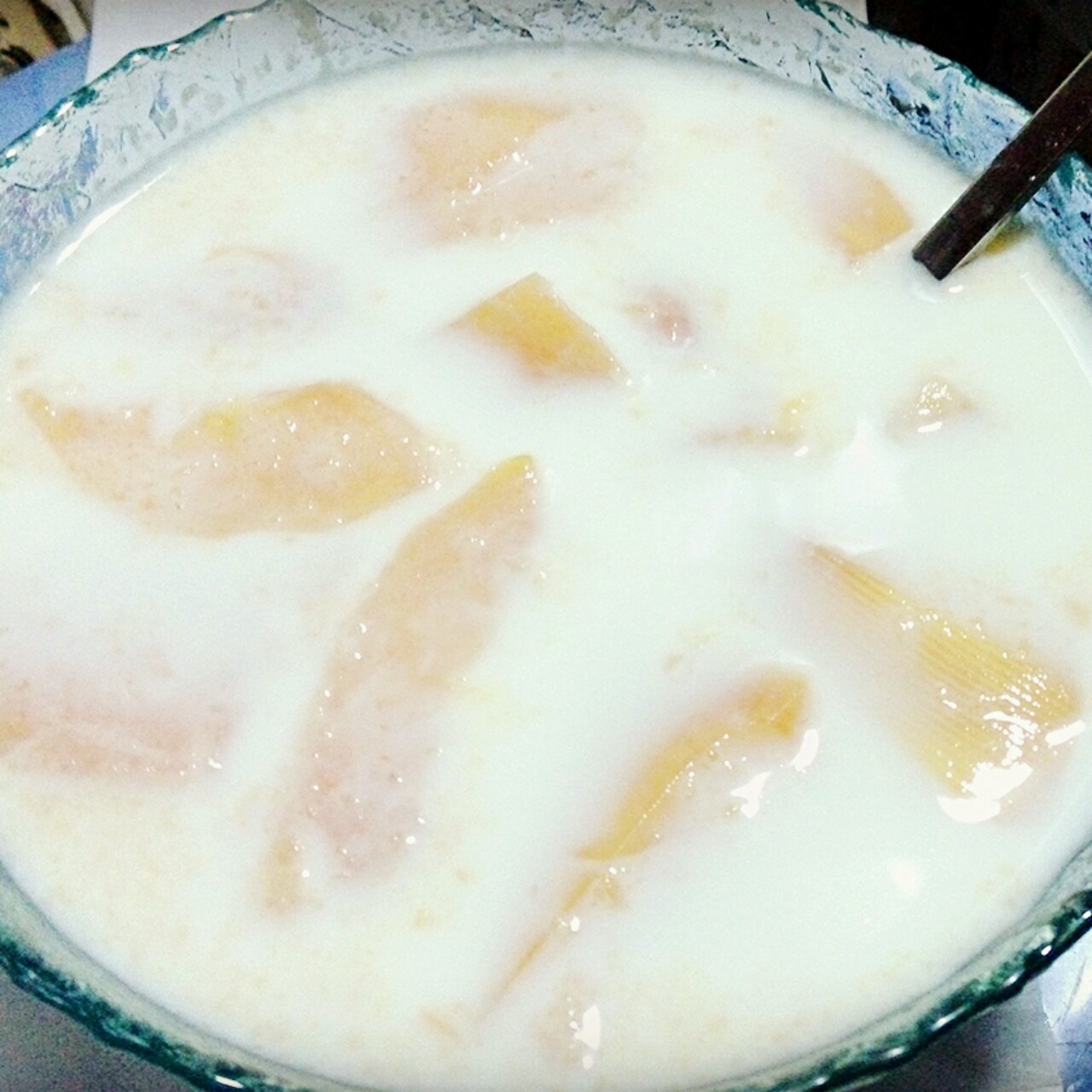 鲜奶炖木瓜