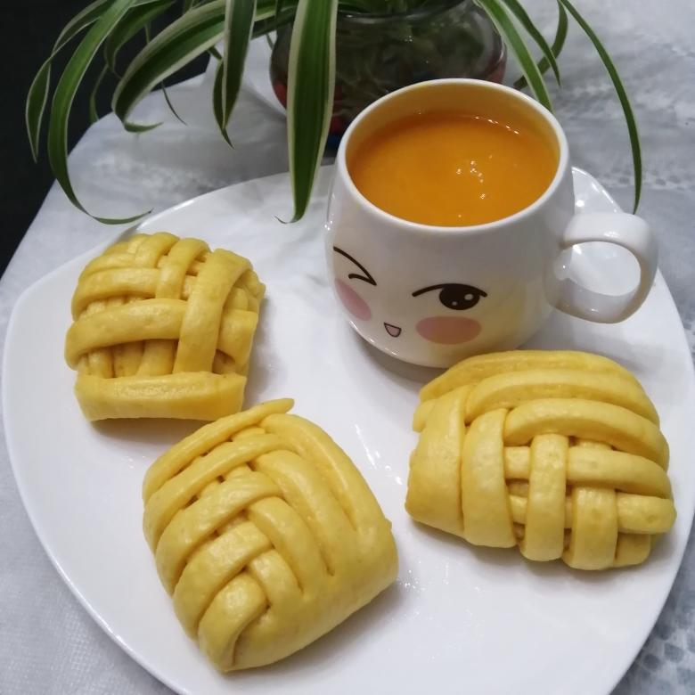 有颜值的无水南瓜豆沙包