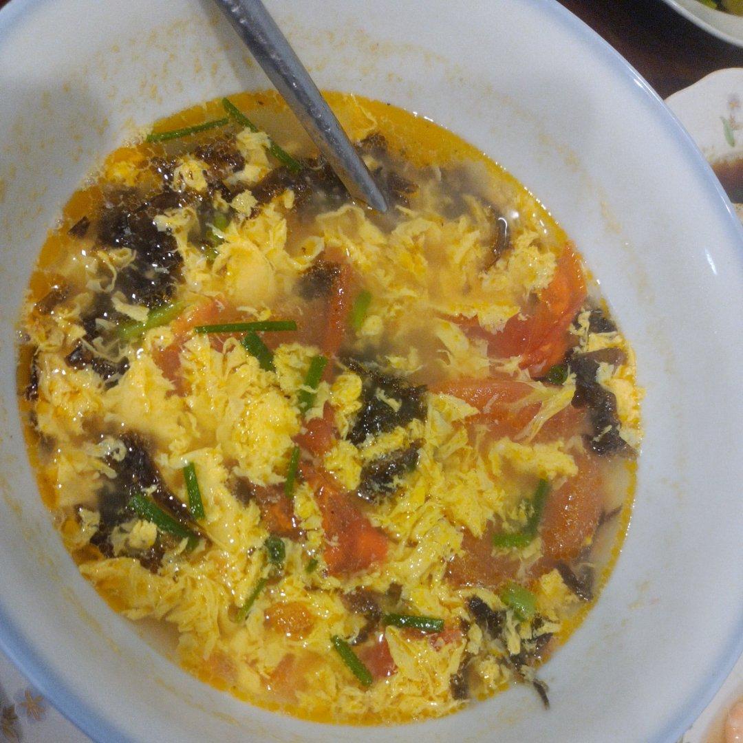 番茄紫菜鸡蛋汤