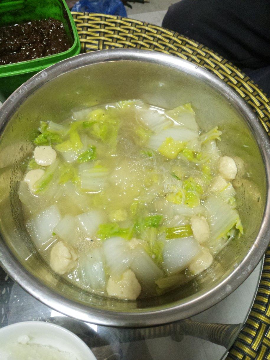 白菜粉丝鱼丸汤
