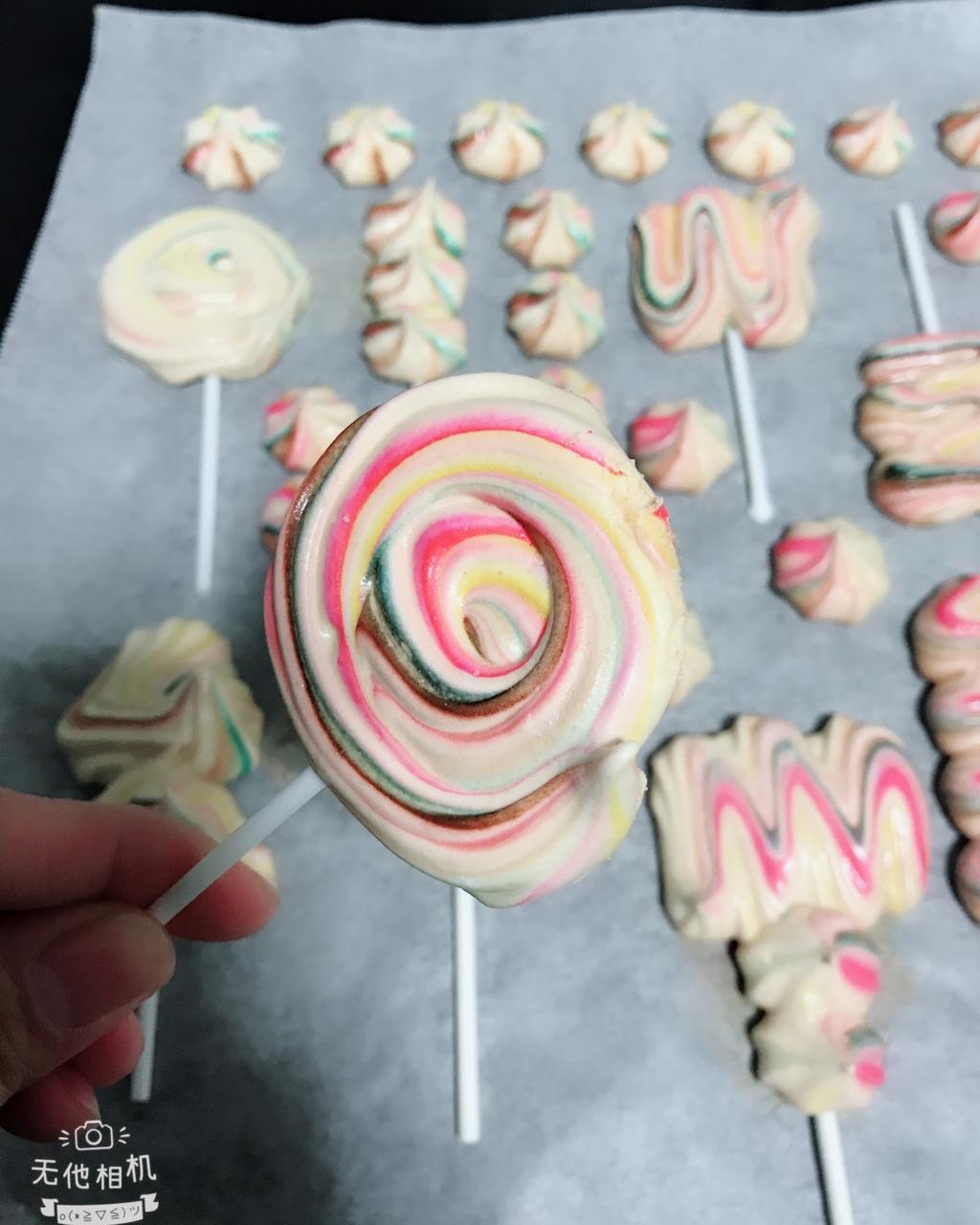 寒月kiki做的蛋白糖 棒棒糖