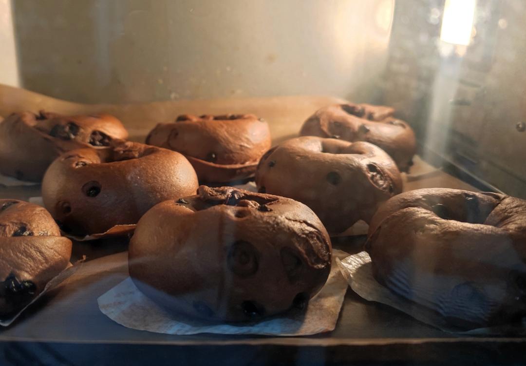 巧克力栗子贝果