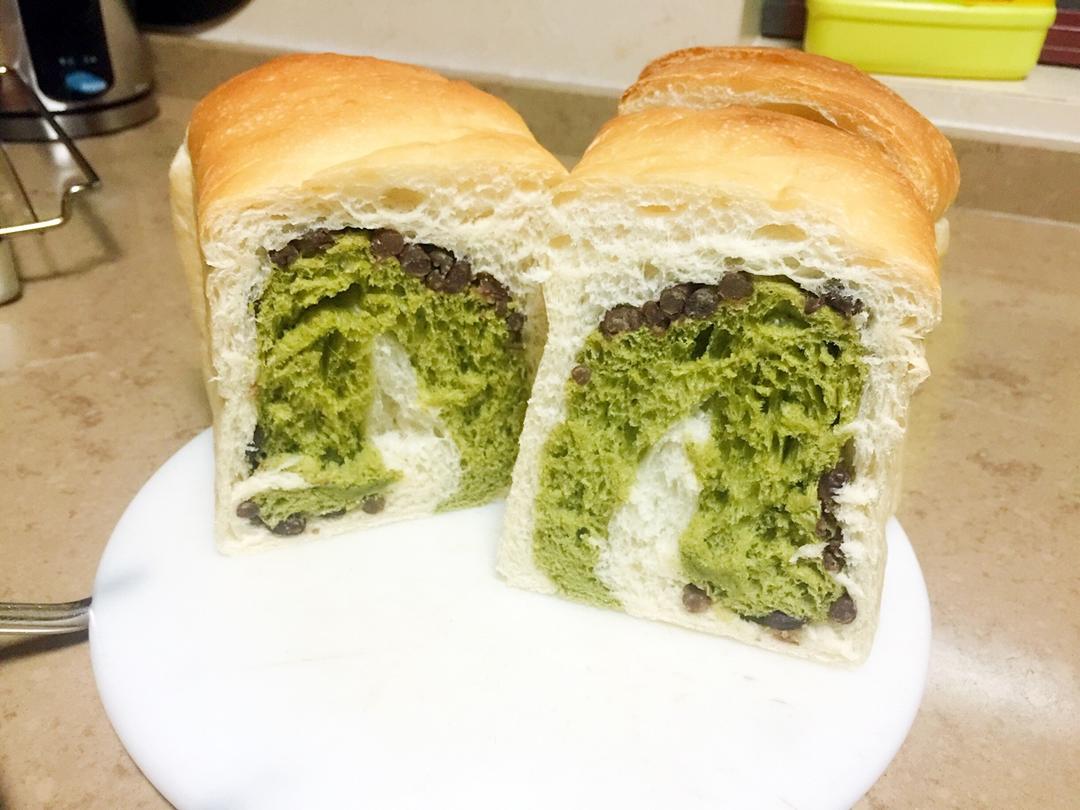 最正宗的日式抹茶红豆吐司