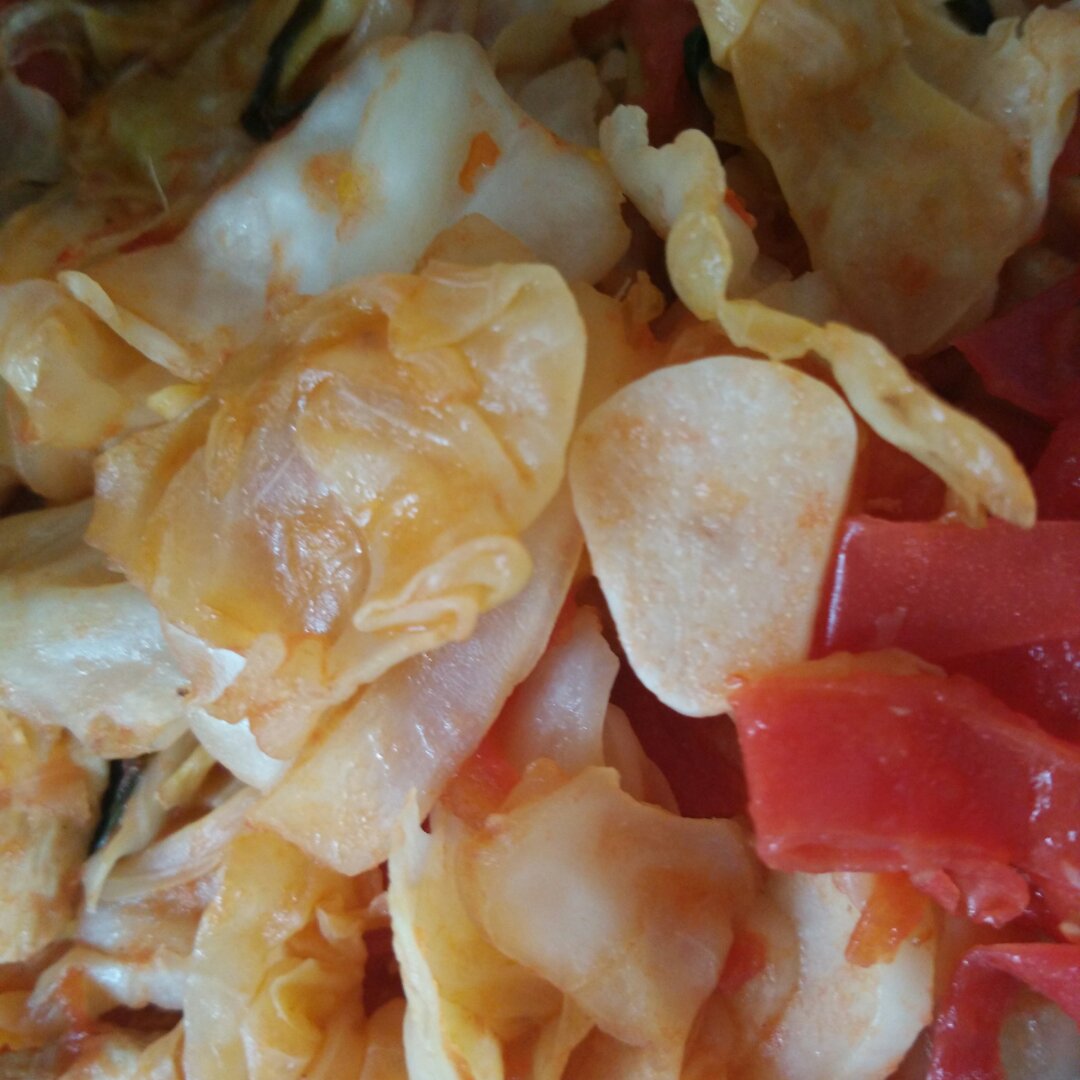 大头菜西红柿炒鸡肉