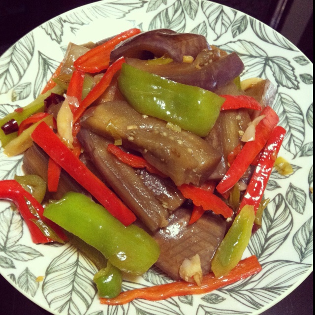 青椒茄子丝