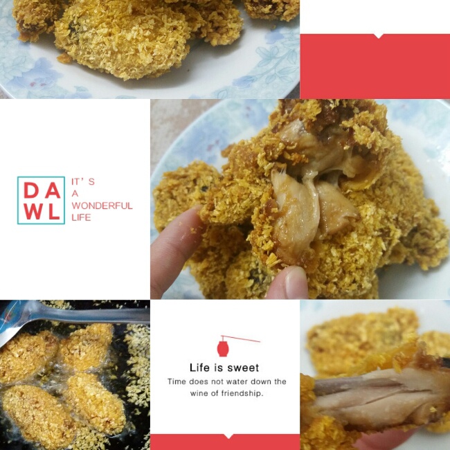 面包糠炸鸡翅