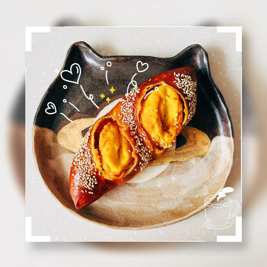 无油无糖咸蛋黄南瓜碱水