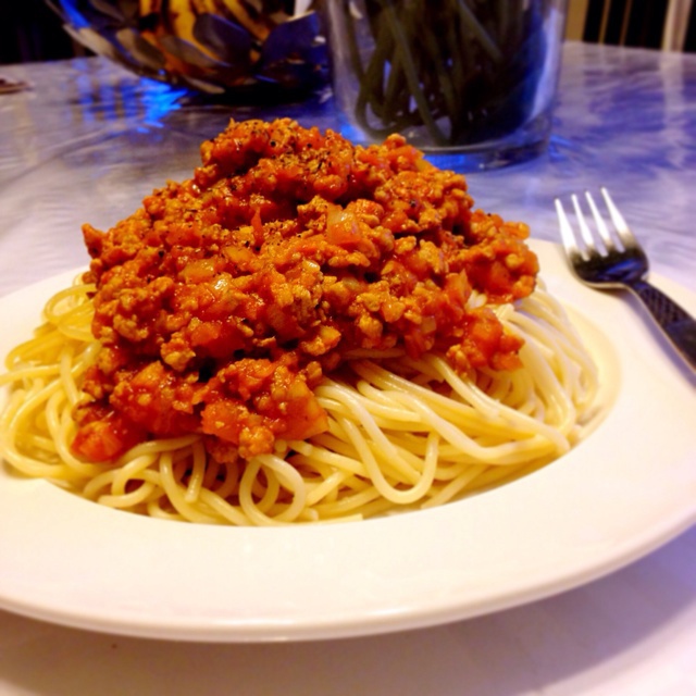 蕃茄蘑菇肉酱意大利面