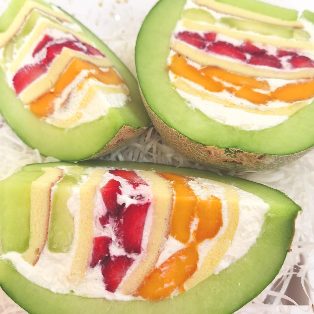 哈密瓜蛋糕/玫珑蜜瓜蛋糕/生日蛋糕