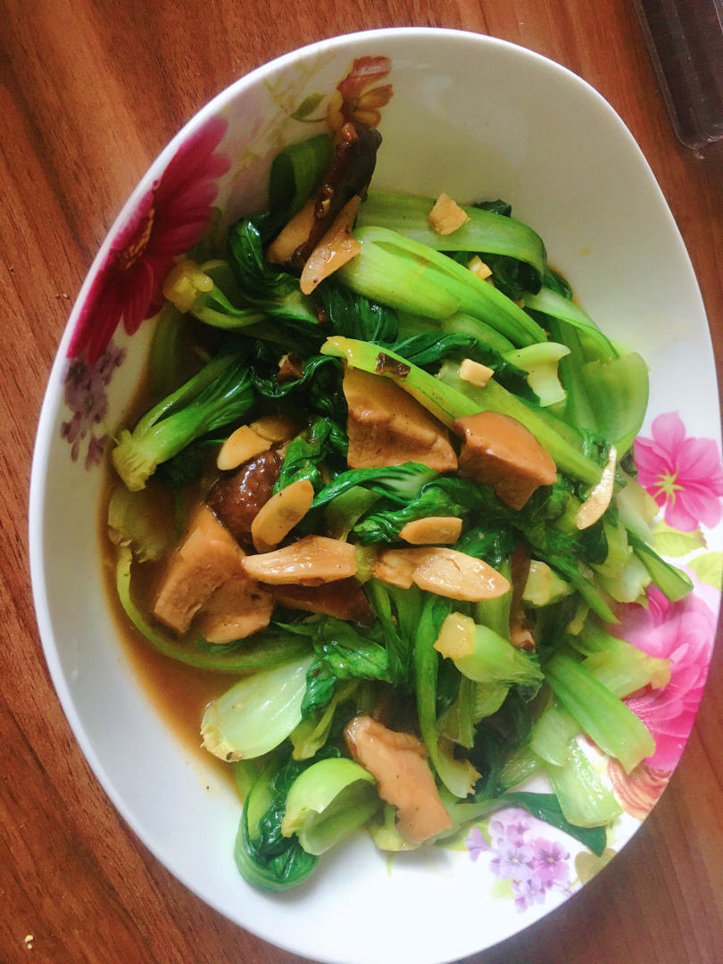 青菜烧香菇