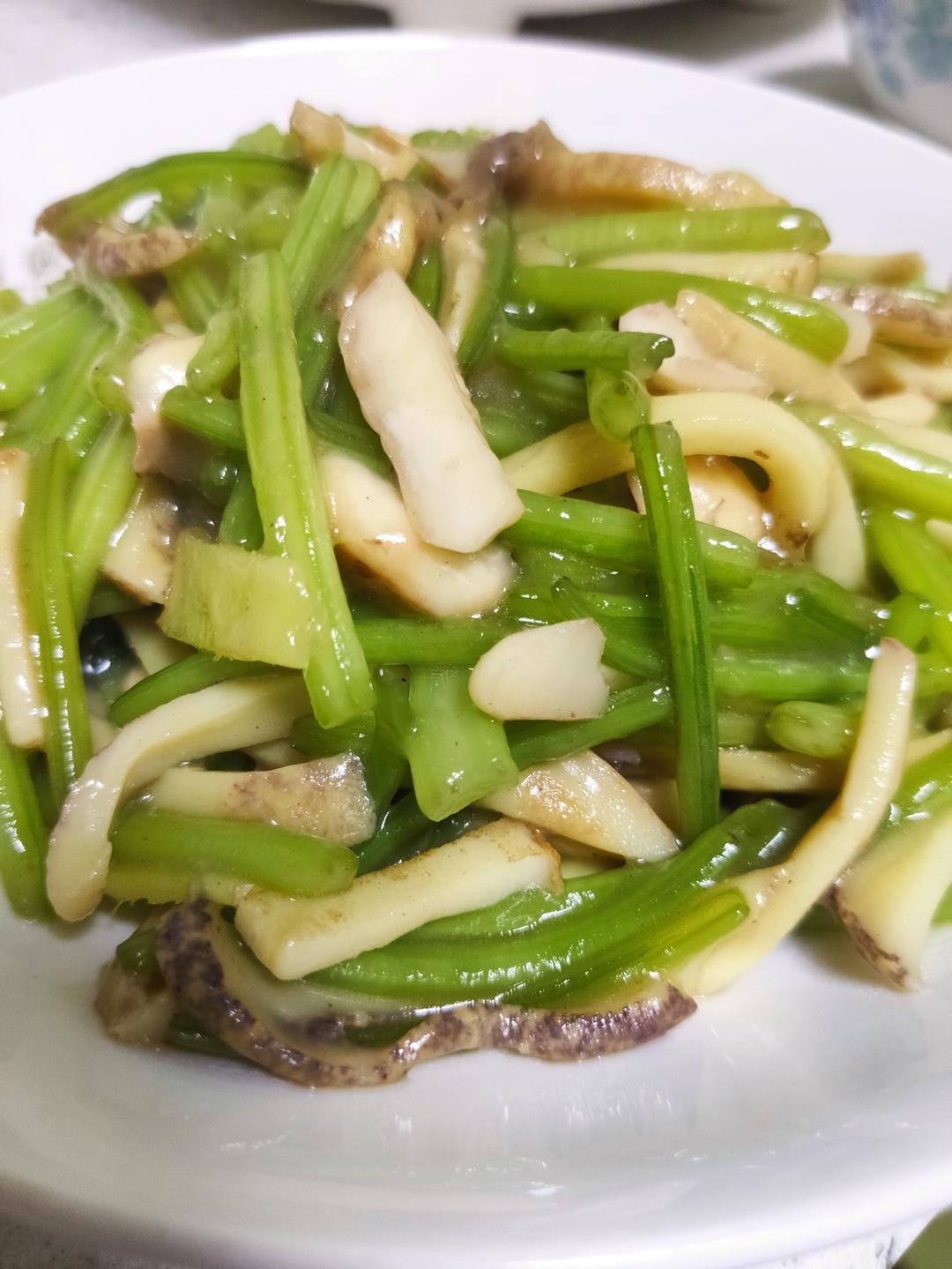 芦笋羊肚菌炒螺片