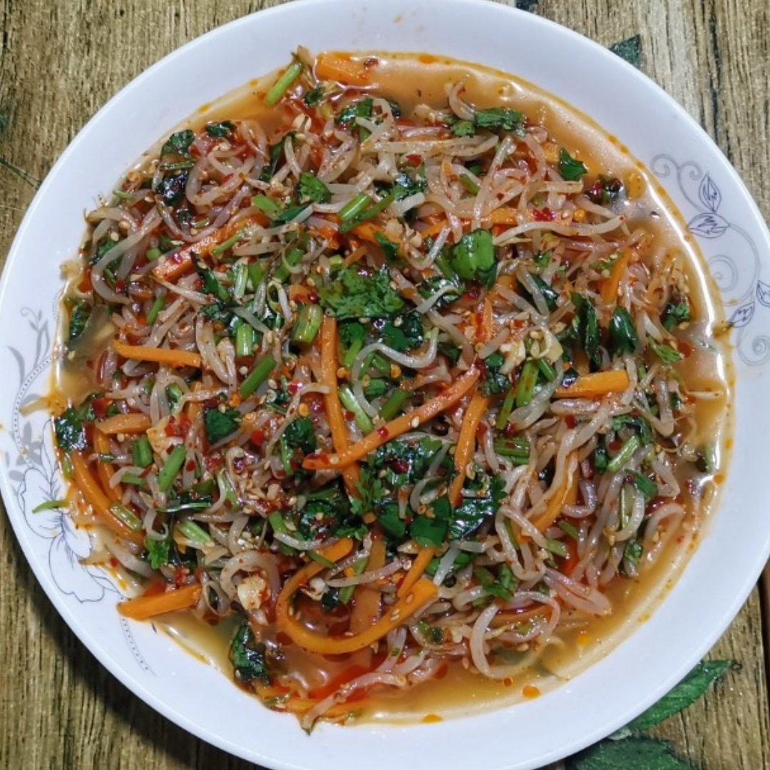 凉拌绿豆芽🥕酸甜爽口拌菜