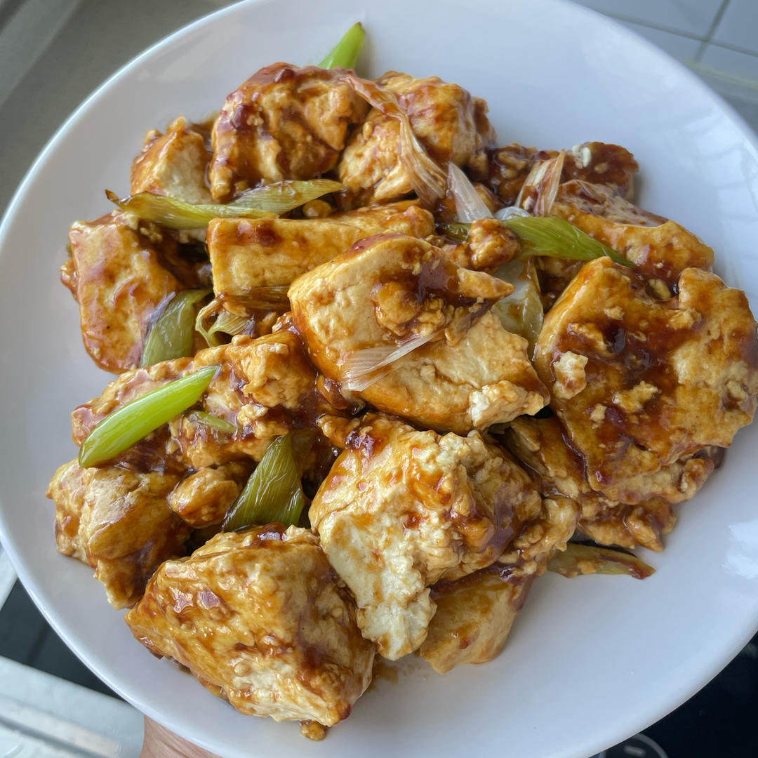 葱烧豆腐