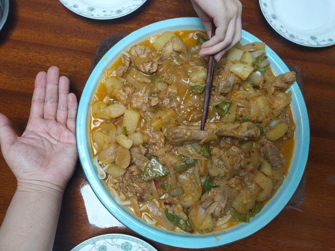 百吃不厌简单易做的大盘鸡拌面