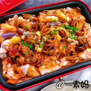 韩国八爪鱼芝士辣年糕锅的做法 步骤6