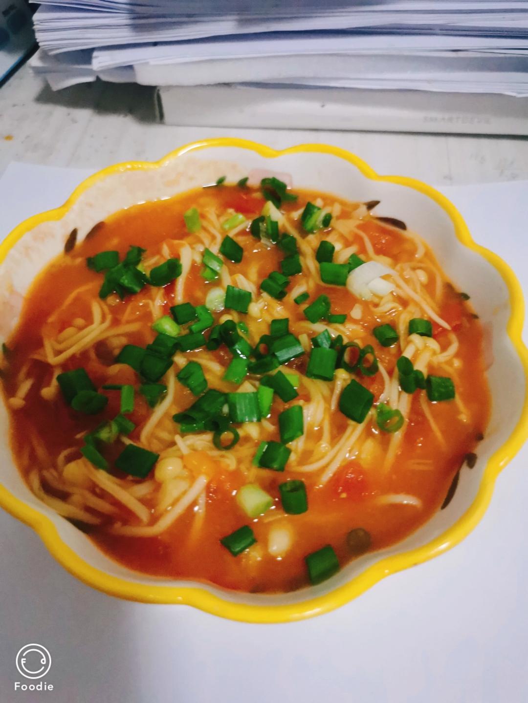低脂低卡～营养又下饭的番茄金针菇