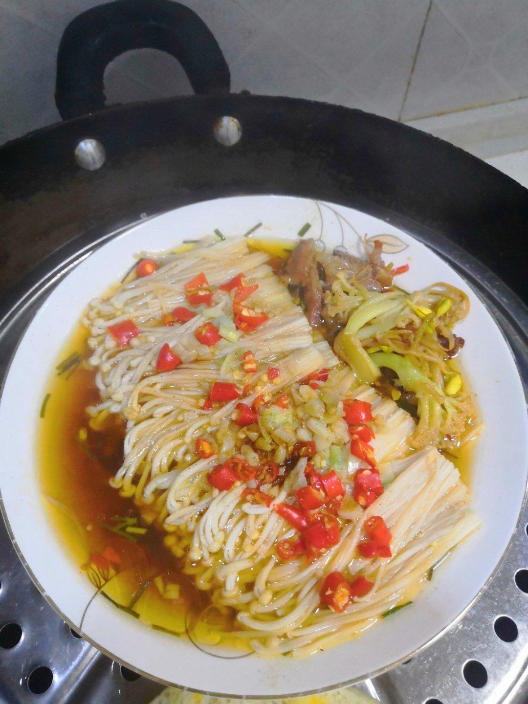 清蒸金针菇