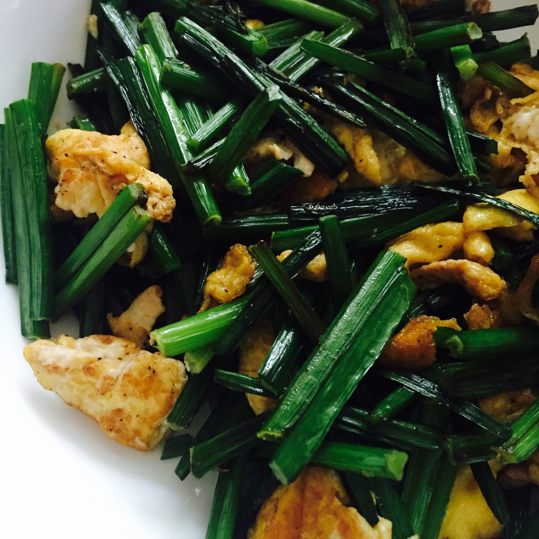 韭菜苔炒蛋
