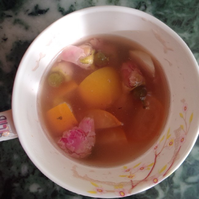 金桔荸荠玫瑰茶