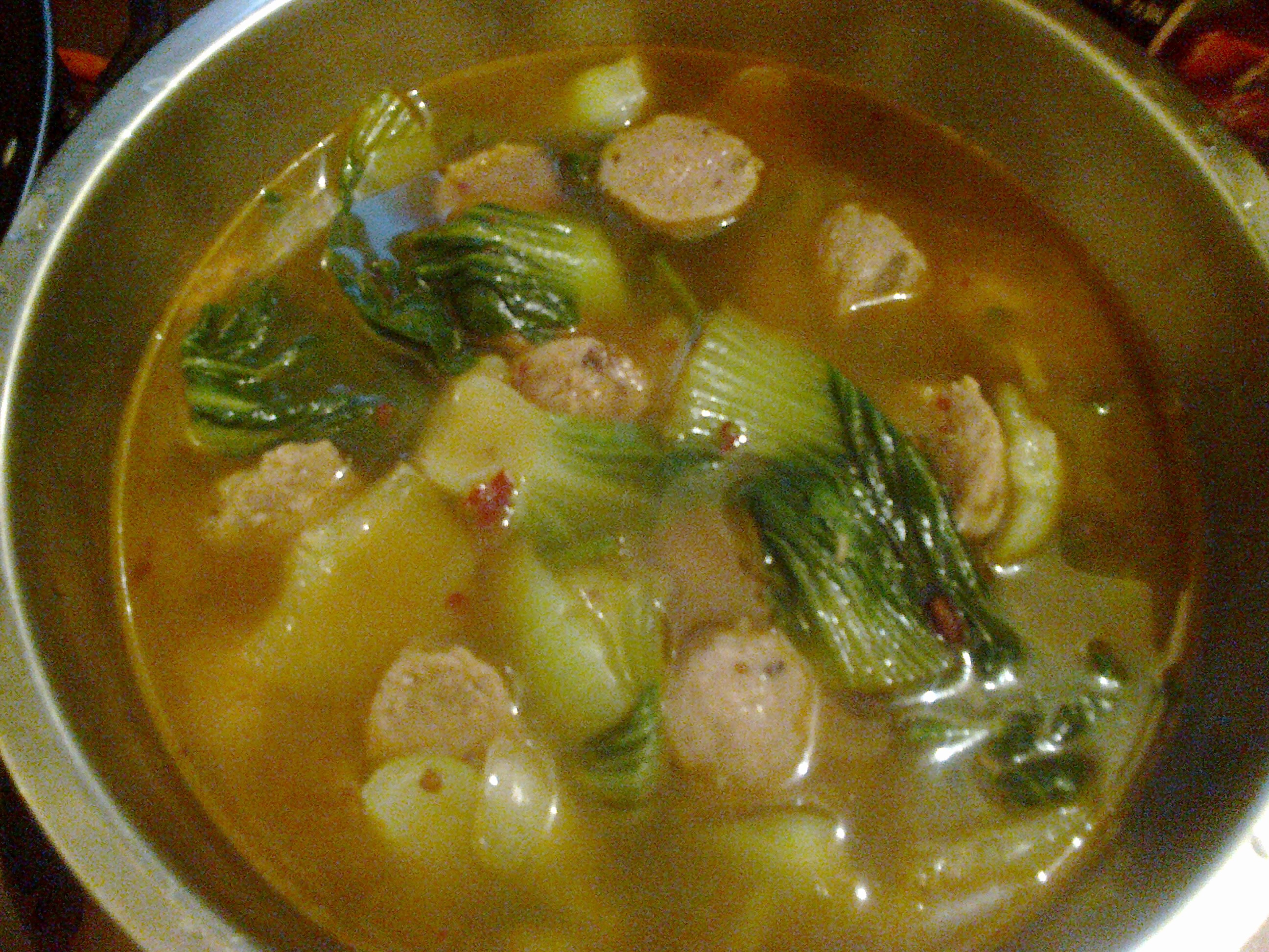 青菜肉丸汤