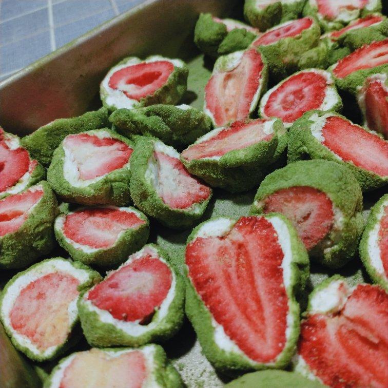 抹茶草莓🍓奶球
