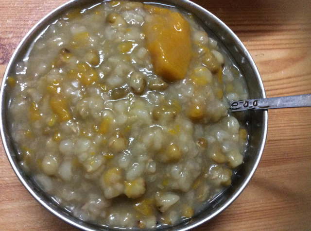 南瓜绿豆粥