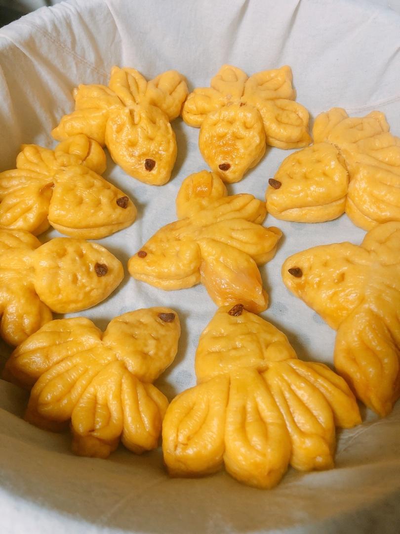 蒸南瓜金鱼馒头