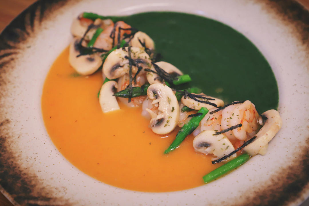 家庭米其林【芦笋虾球双拼浓汤】圣诞节限定